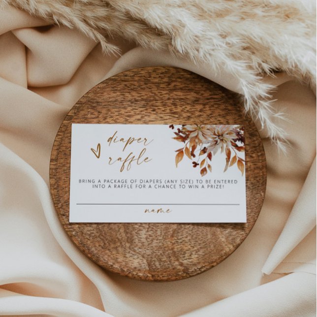 TALIA Boho Terracotta Floral Diaper Raffel Ticket (Von Creator hochgeladen)