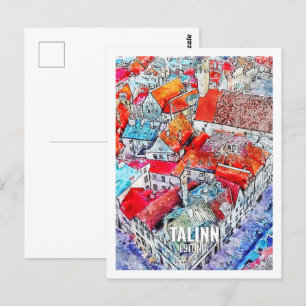 Talinn Estland Berühmter Ausflugsort Wassersportze Postkarte