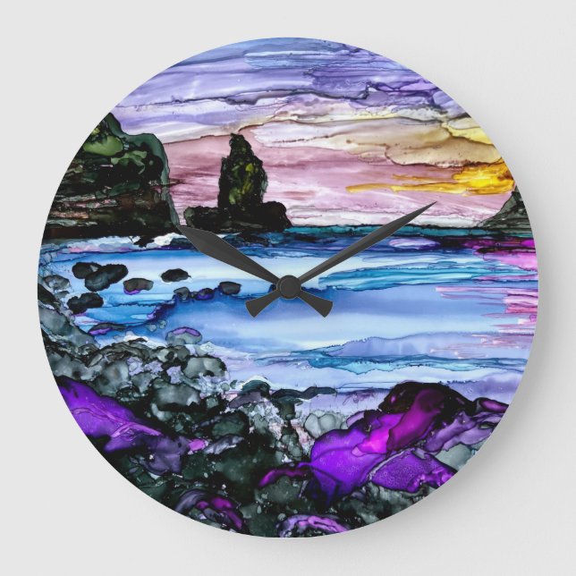 Talisker Bay Skye Große Wanduhr (Vorderseite)