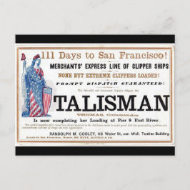Talisman Clipper Schiff 1855 Postkarte