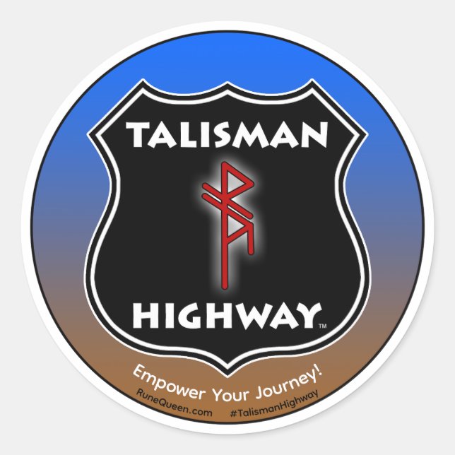 Talisman Highway RuneQueen Runder Aufkleber (Vorderseite)
