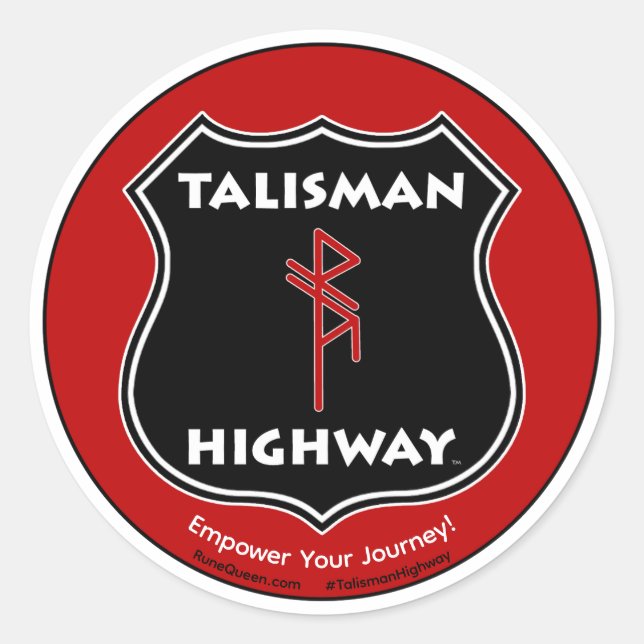 Talisman Highway RuneQueen Runder Aufkleber (Vorderseite)