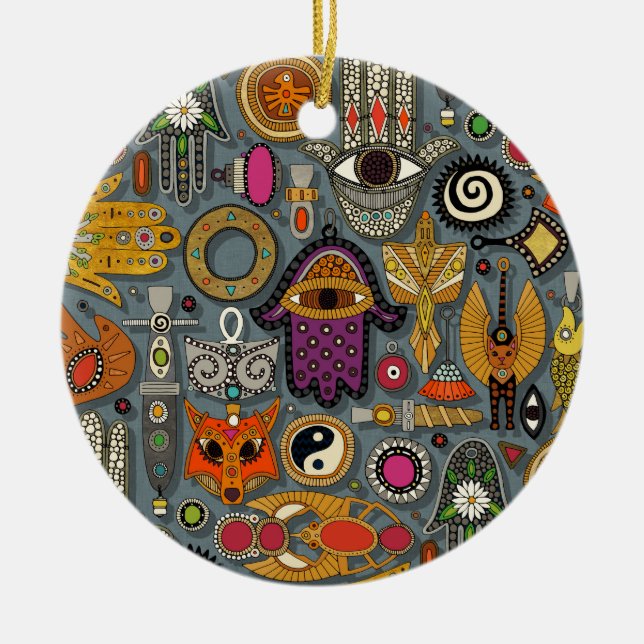 Talisman-Schiefer Keramik Ornament (Vorne)