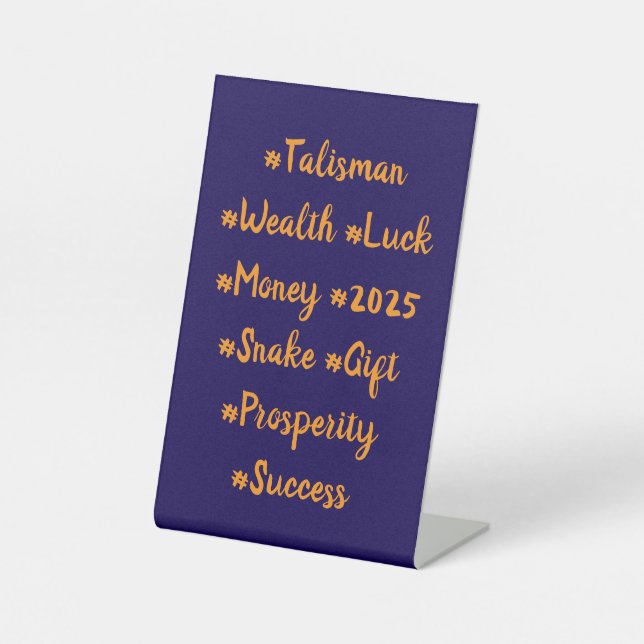 #Talisman #Wealth #Luck #Money #2025 #Snake #Gift Sockelschild (Vorderseite)