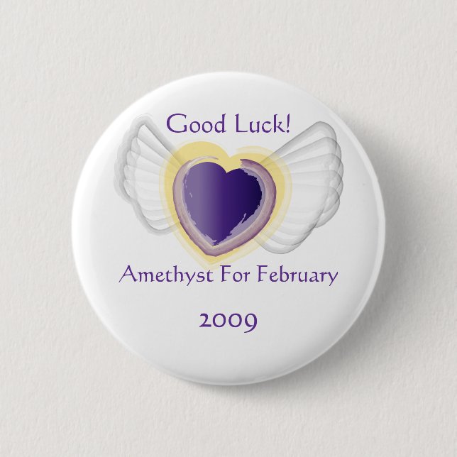 Talismanic wie Knopf Februar Button (Vorderseite)