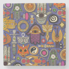 TALISMANS violetter Untersetzer