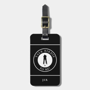 Talk Birdie Lustiger personalisierter Golfer für H Gepäckanhänger