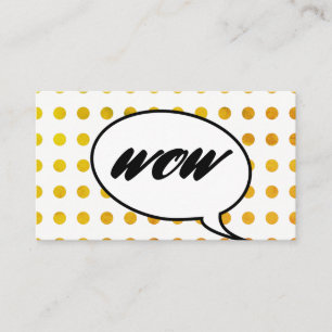 Talk Bubble / Dots Square Business Card Visitenkarte