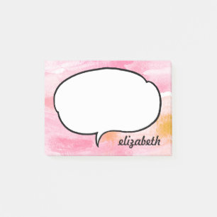 Talk Bubble Personalisiert Name Post-it Klebezettel