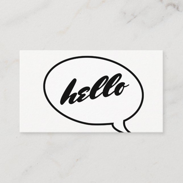 Talk Bubble Visitenkarte (Vorderseite)