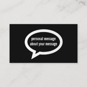 Talk Bubble Visitenkarte