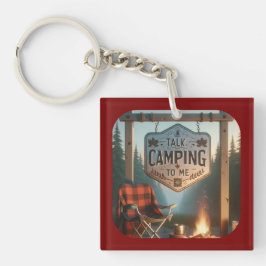 Talk Camping to Me -- Funny Adventure Keychain Schlüsselanhänger