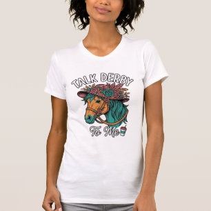 Talk Derby Pferd Vintage Gravur Design T-Shirt