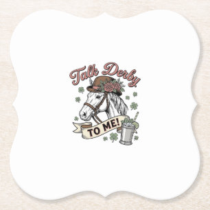 Talk Derby To Me Pferd Mint Julep Vintage Shirt_1 Untersetzer