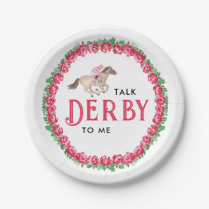 Talk Derby to Me   Pferderennen Derby Brautparty Pappteller