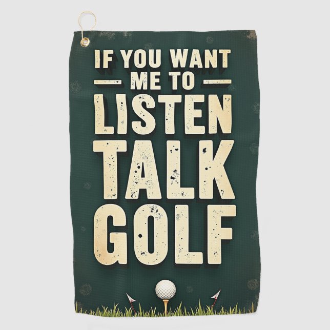 Talk Golf Golf Handtuch (Vorderseite)