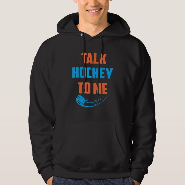 Talk Hockey To Me   Retro Designs   Present   Hoodie (Vorderseite)