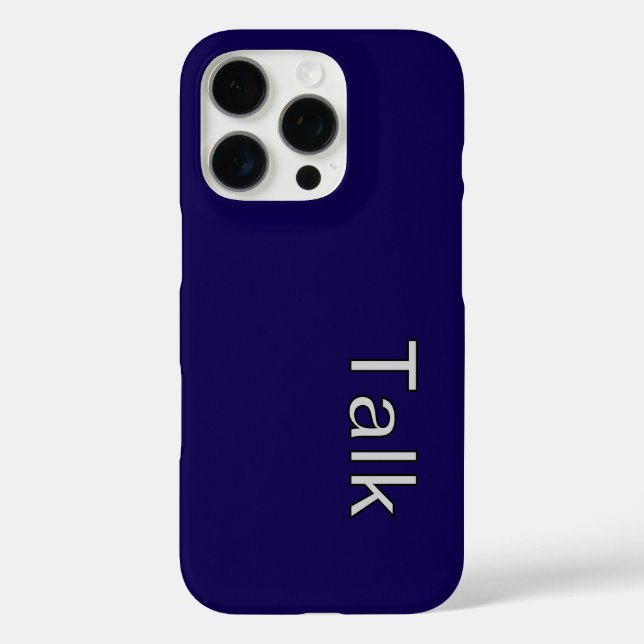 TALK Logo DBlue iPhone 16 Pro Hülle (Rückseite)