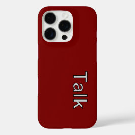TALK Logo DZ Red iPhone 16 Pro Hülle