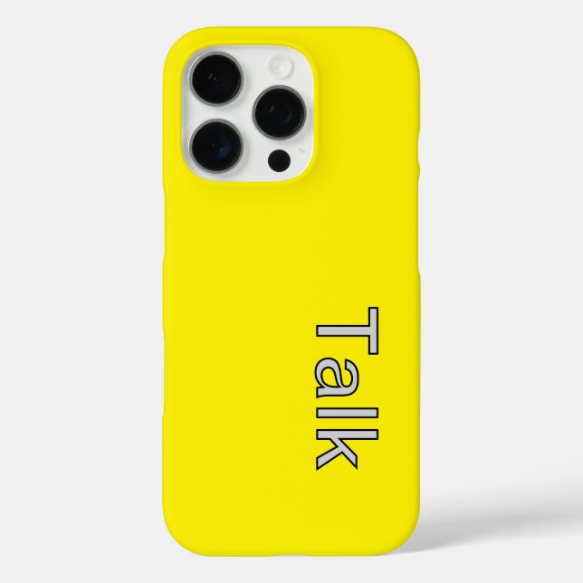 TALK-Logo hell gelb iPhone 16 Pro Hülle (Rückseite)