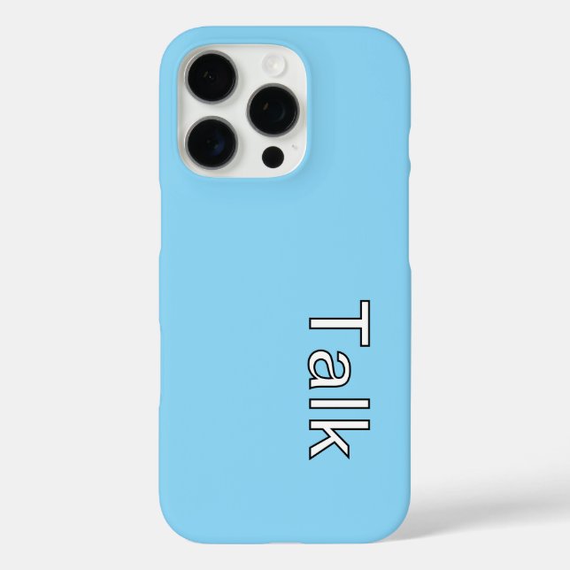 TALK-Logo LT Blau iPhone 16 Pro Hülle (Rückseite)