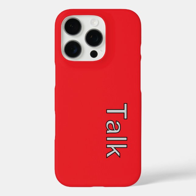 TALK-Logo Rot iPhone 16 Pro Hülle (Rückseite)