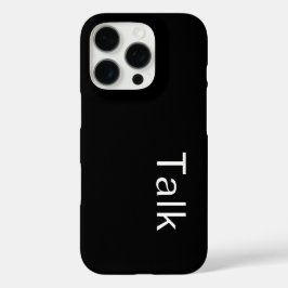 TALK-Logo Schwarz iPhone 16 Pro Hülle
