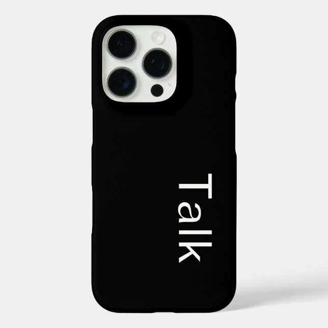 TALK-Logo Schwarz iPhone 16 Pro Hülle (Rückseite)