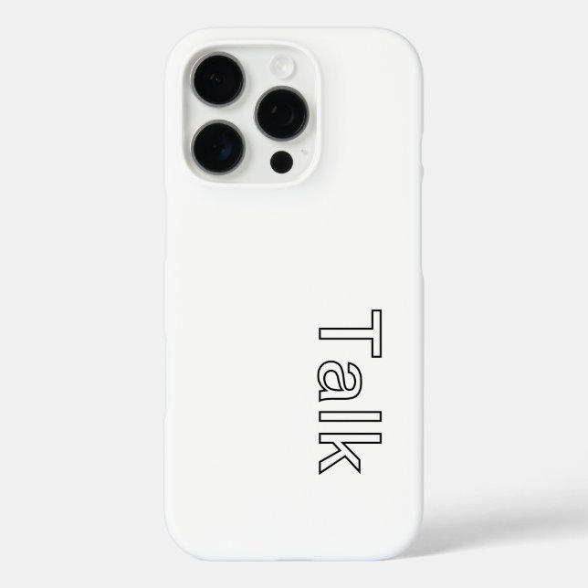 TALK-Logo weiß iPhone 16 Pro Hülle (Rückseite)
