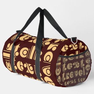 Talk Text Travel Dk Brown Duffle Bag