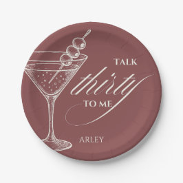 Talk thirty to me 30th birthday  pappteller