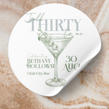 Talk Thirty To Me Martini Cocktail 30th Birthday