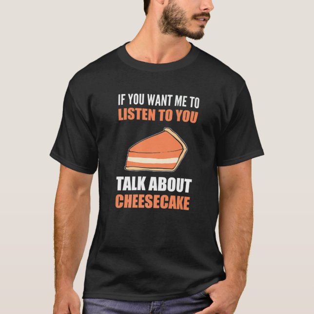 Talk über Cheesecake Funny Feinschmecker Premium T-Shirt (Vorderseite)