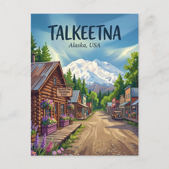 Talkeetna Alaska Postkarte (Vorderseite)