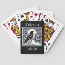 Talkeetna Alaska Raven in Snow Spielkarten