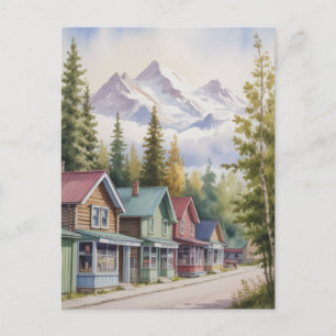 Talkeetna Alaska Reise Malerei Postkarte