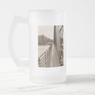 Talkeetna Eisenbahnbrücke Mattglas Bierglas