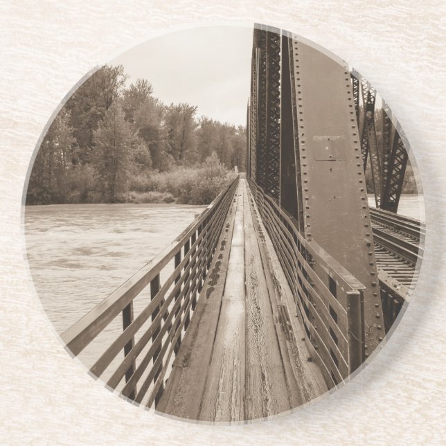 Talkeetna Railroad Bridge Walkway Untersetzer (Vorne)