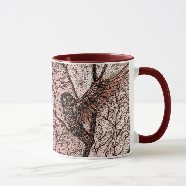 Talkin Abfall-Drache und Eulen-Kaffeetasse Tasse (Rechts)
