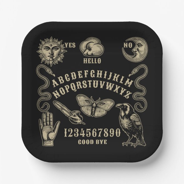 Talking Board Spirit Communication Pappteller (Vorderseite)