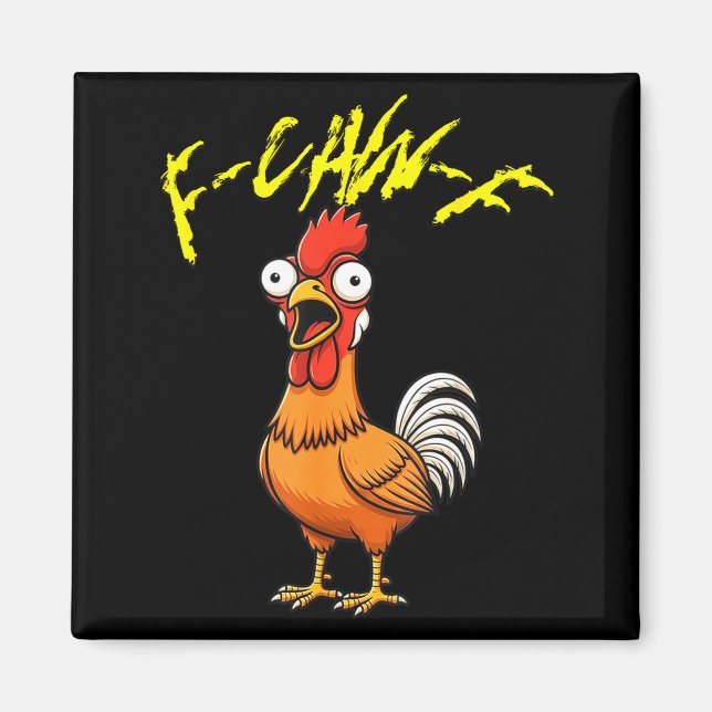 Talking Funny Chicken  Magnet (Vorne)