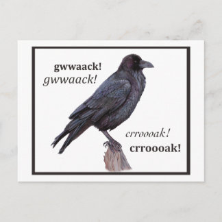 Talking Raven Greeting Postkarte