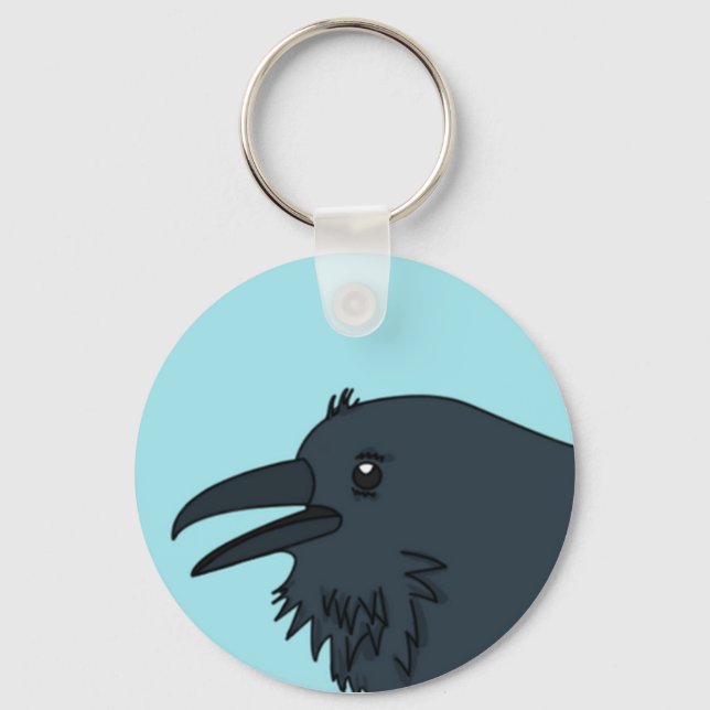 Talking Raven - Hinzufügen eines eigenen Textes Schlüsselanhänger (Vorderseite)