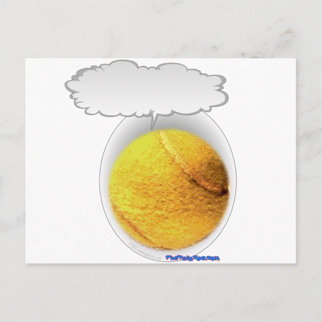 Talking Tennis Ball Postkarte (Vorderseite)