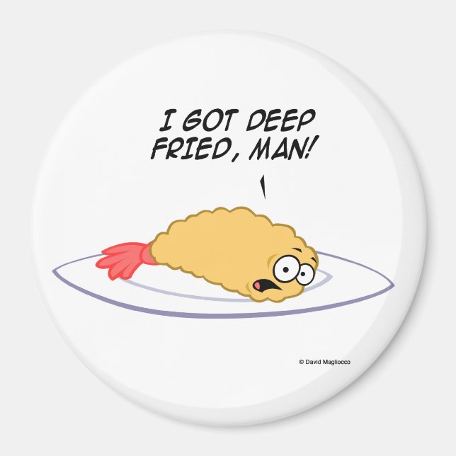 Talking Tenpura Round-Magnete Magnet (Vorne)