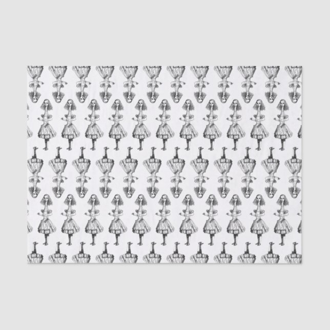 Tall Alice aus der Alice im Wunderland CUSTOM FARB Seidenpapier (Vorderseite)