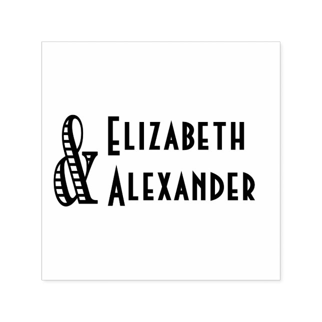 Tall Ampersand #2 Zwei Namen #3 Hochzeitscouch Permastempel (Design)
