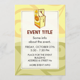 Tall Arcade Games Console Einladung