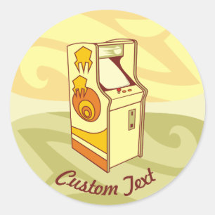 Tall Arcade-Spielkonsole Klassischer Rundaufkleber Runder Aufkleber