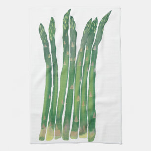 Tall Asparagus sur les serviettes de cuisine blanc